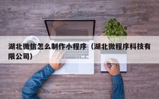 绍兴湖北微信怎么制作小程序（湖北微程序科技有限公司）
